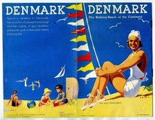DENMARK The Bathing Beach of the Continent Booklet 1937 Crik Cover