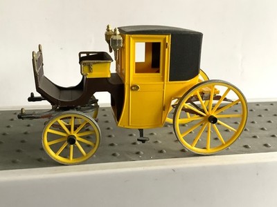   Brumm 1:43 Kutsche Landaulet XIX Pferdekutsche gelb (GU262-5R2/16/3)