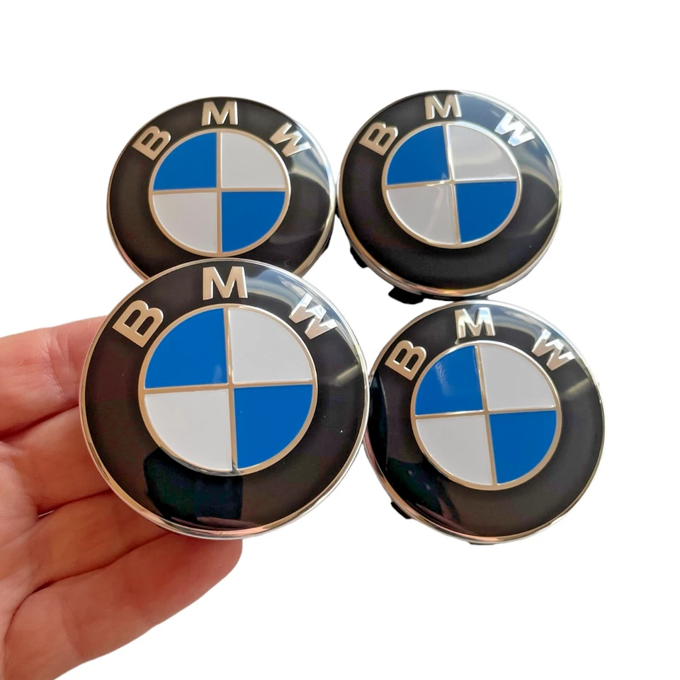 4pcs Wheel Center Emblem Caps for BMW Classic Blue for 2018-2024 56mm - Image 2 of 4