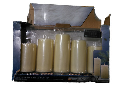 Sterno 1309833 LED Wax Candle with Remote Control - 5 Piece