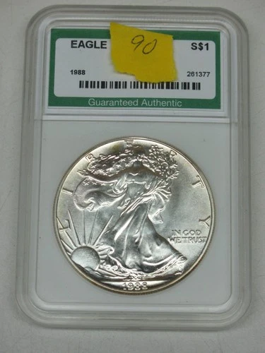 1988 1 oz Silver American Eagle in Protective Case Uncirculated