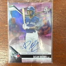 Topps 2021 Bowman Platinum Autograph Dasan Brown Blue Jays TOP-99