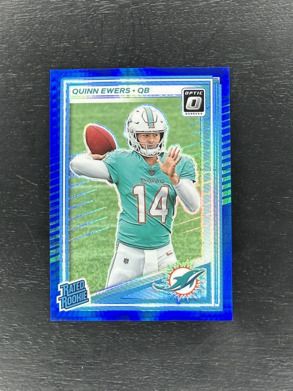 2025 Panini Donruss Optic Quinn Ewers #213 Blue Hyper Prizm Rated Rookie RC