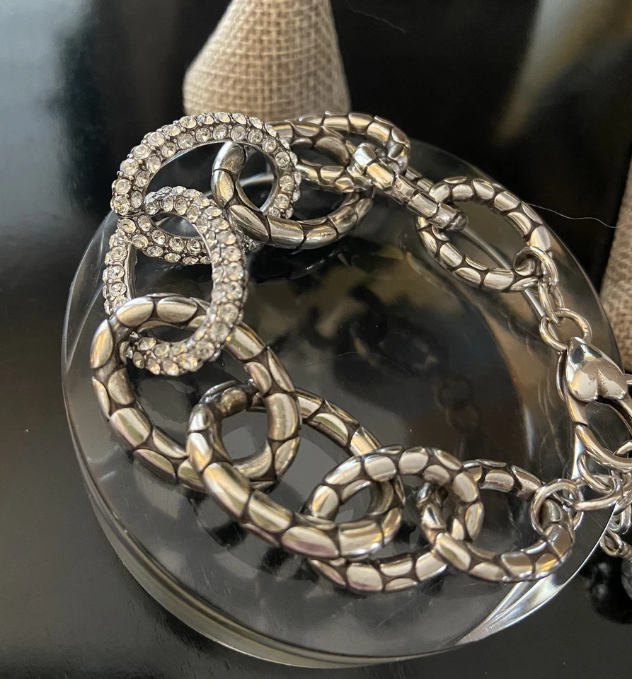 Brighton Pebble Pave Collection~Bracelet, Necklace & Earrings Set~Lovely - Image 4 of 4