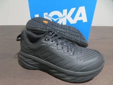 Hoka One One Bondi SR Mens 12.5 Shoes Black 1110520 BBLC Walking Sneaker Work