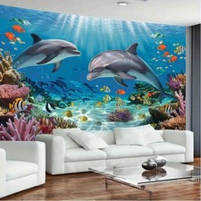1pc, Ocean Life Polyester Wall Tapestry, 75gm , 100 Polyester Underwater Scene