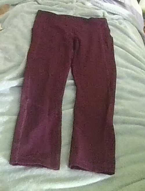 Lululemon Leggings Maroon Sz 25 Adjustable Waist Activewear Yoga EUC Athleisure