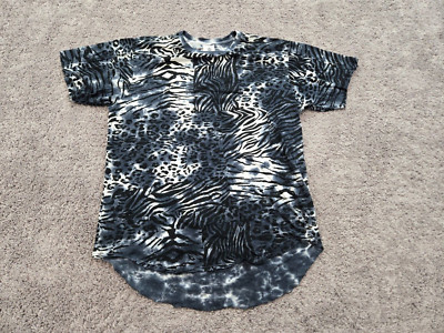 Akademiks T Shirt Mens Small Baggy Hip Hop Allover Animal Print | eBay