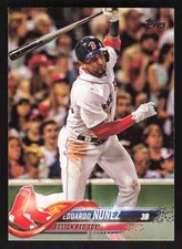 2018 Topps Baseball # 76 EDUARDO NUNEZ Boston Red Sox World Series Champions!