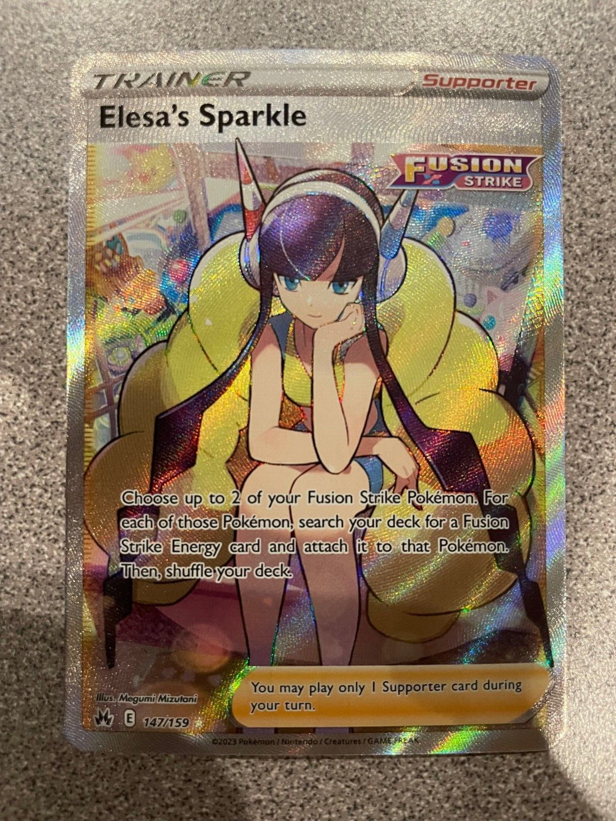 Elesa's Sparkle Full Art Holo 147/159 - Crown Zenith - Pokémon TCG - Mint