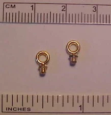 Classic 1:12 Model Horse Scale HARNESS TERRETS (Style #1) - GOLD PLATED Pair