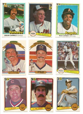 1981 1982 1983 Donruss Baseball Cards - Pick & Choose Your Cards!