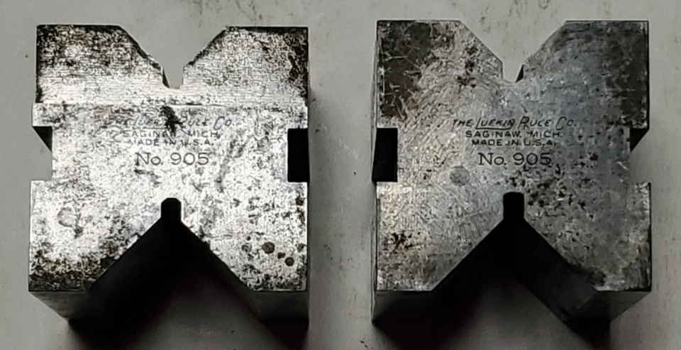 Lot Of 2 Lufkin 905 V-Blocks and 1 Clamps (Unbranded) USA - Image 2 of 4