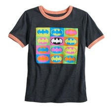 12 in Kids Sizes Colorful Batman logo NWT Officially Licensed T-Shirt New Retro