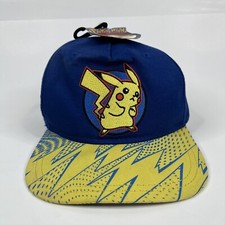 Pokemon Pikachu Hat Cap Youth Blue Adjustable Snapback Nintendo Boys