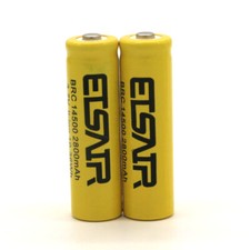 ETSAIR 14500 Battery 2800mAh 3.7V Rechargeable Batteries Cell Charger USA