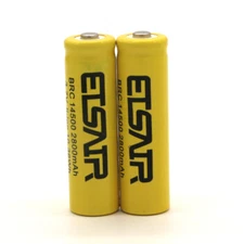 ETSAIR 14500 Battery 2800mAh 3.7V Rechargeable Batteries Cell Charger USA