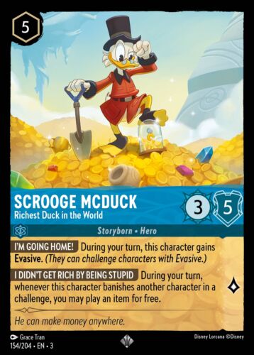 Scrooge McDuck, Richest Duck in the World - Into the Inklands - Lorcana TCG - Foto 1 di 1