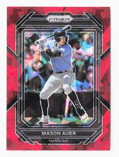 2023 Panini Prizm Mason Auer Red Ice Prizm 123 Parallel Tampa Bay Rays
