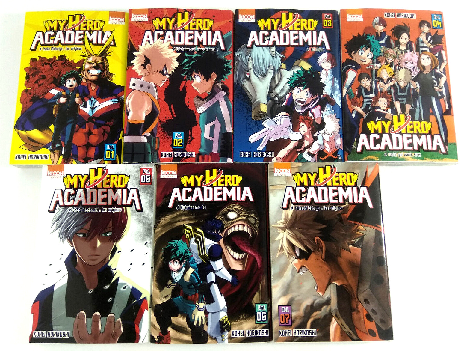 Lote De 7 Manga VF My Hero Academia Tomos 1 A 7 Y Supervisión