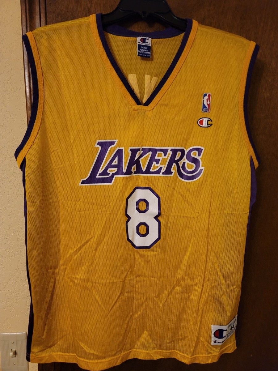 Vintage 90's Champion Lakers Jersey Mens Sz 44 Home Jersey