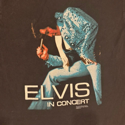 VTG 1996 ELVIS HAS LEFT THE BUILDING ELVIS IN CONCERT T-SHIR 1990s vintage concert t-shirt, vintage, single stitch, B+ condition