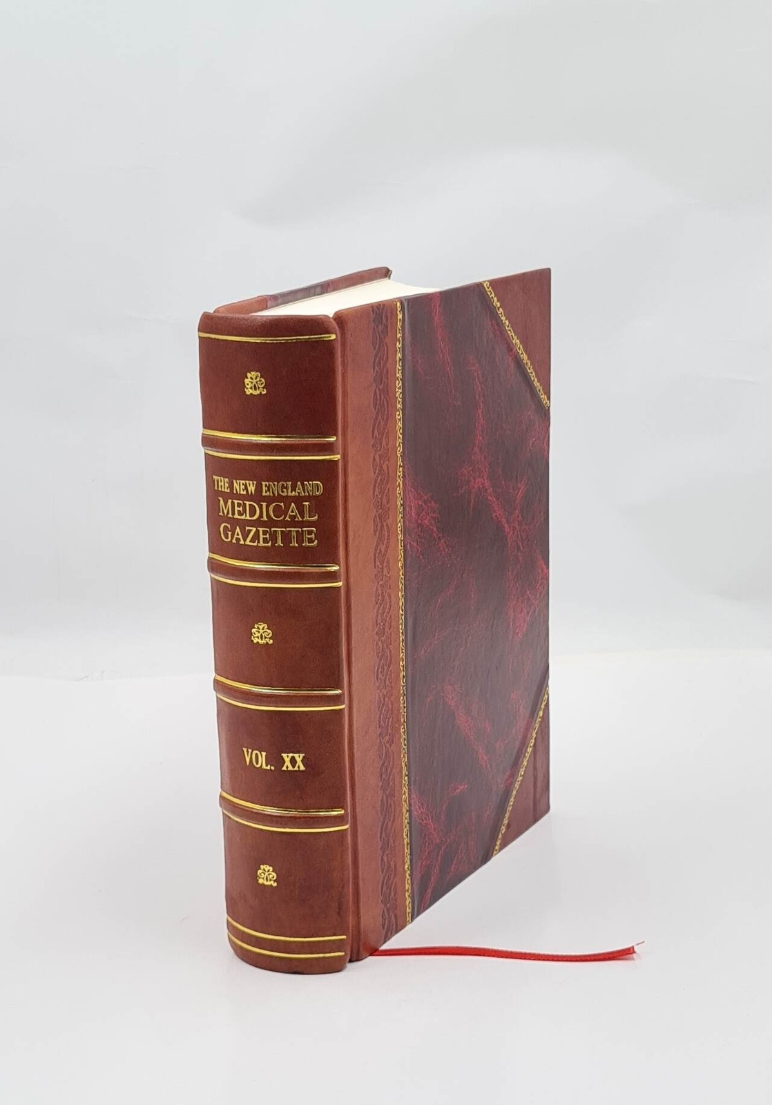 New England Medical Gazette Homoeopathic Journal Leather Bound  