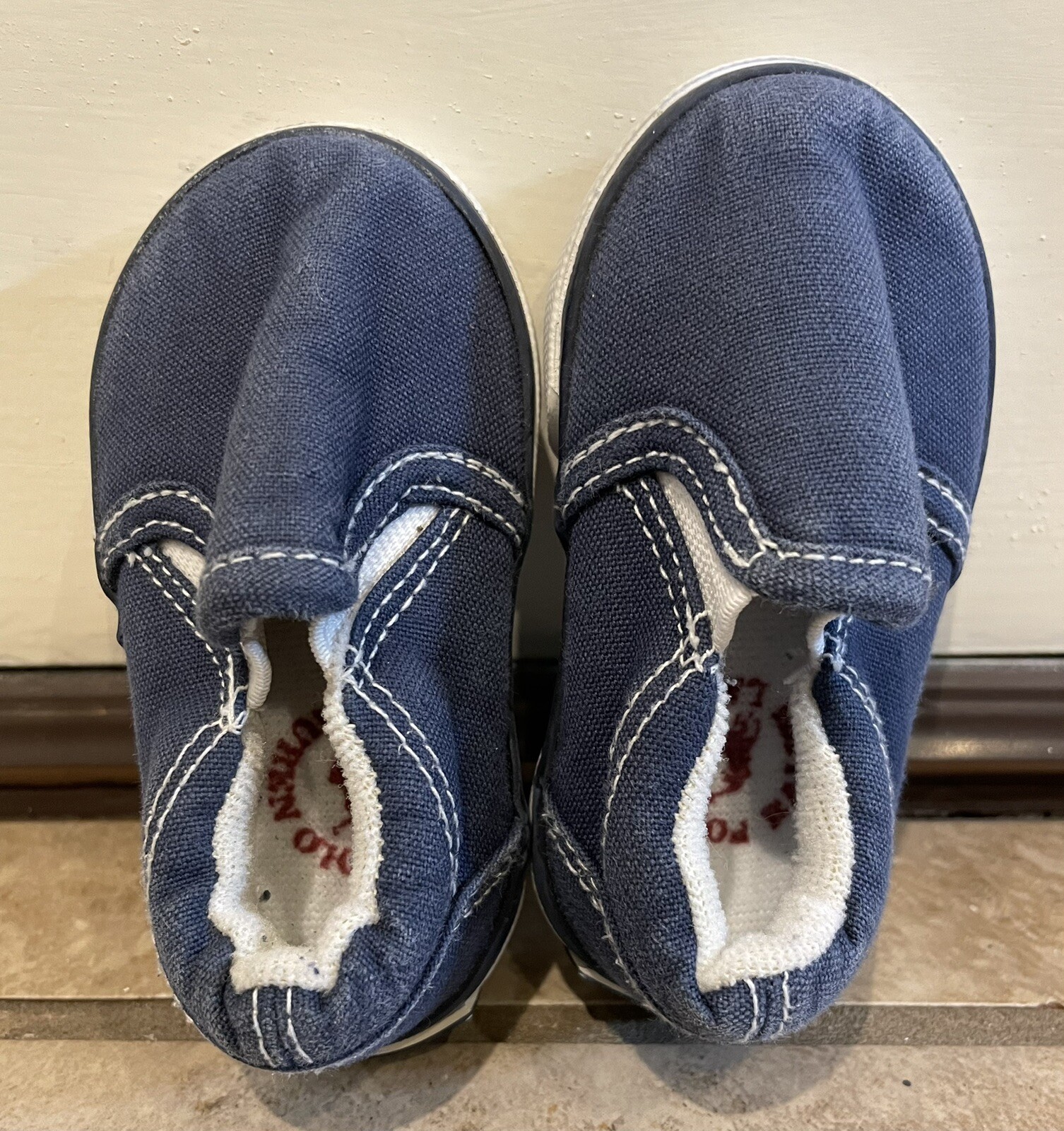 Polo Ralph Lauren Pony Sneakers Slip On Blu Bambino Taglia 2