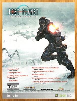 2006 Lost Planet: Extreme Condition Xbox 360 PC Vintage Print Ad/Poster Game Art