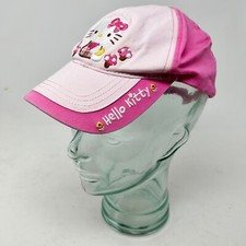 Sanrio Hello Kitty Child Hat OS Pink Adjustable Baseball Sun Cat Cap