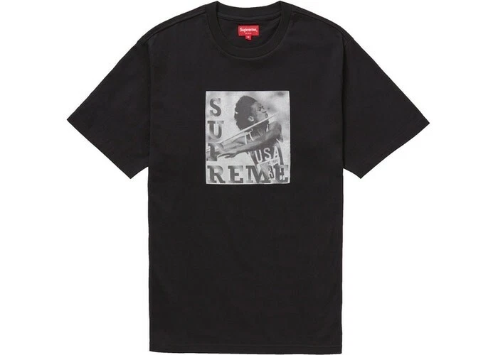 Supreme    T shirt étiquette Javelin SS20    Noir Taille Medium