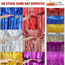 2M-3M FOIL FRINGE TINSEL SHIMMER CURTAIN DOOR WEDDING BIRTHDAY PARTY DECORATIONS