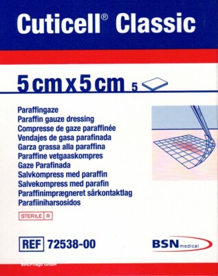 CUTICELL Classic Wundgaze 5x5 cm 5 ST 7253800
