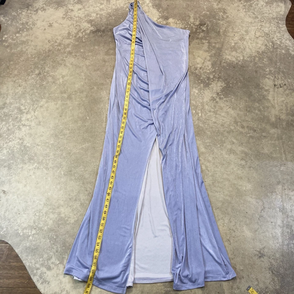 Vestido Donna Karen para mujer 6 largo maxi abertura alta un hombro noche Foto 3 de 4