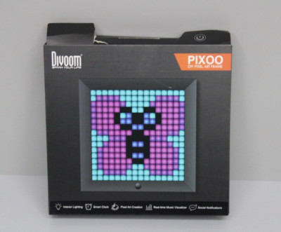 DIVOOM PIXOO   Digitaler Bilderrahmen mit Pixel Design zum Selbstgestalten NEU