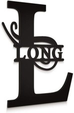 Personalized Letter Monogrammed Family Name Sign Aluminum Metal Art Wall Decor