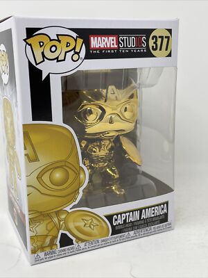 Funko Pop! Marvel Studios 10 Golden Captain America 377 with