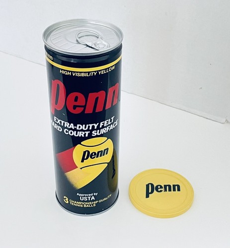 Palline da tennis vintage NUOVE SIGILLATE Penn Championship Extra Duty in feltro campo rigido - Foto 2 di 9