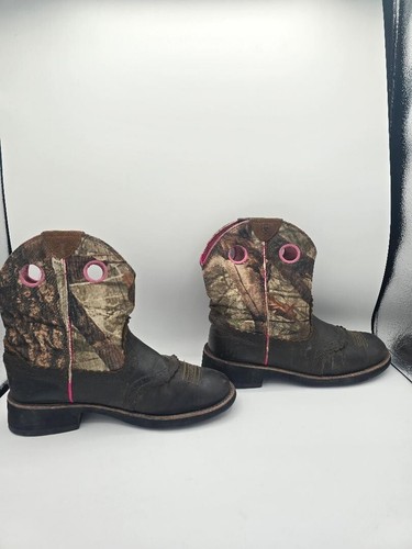 Ariat Fatbaby Pink Brown Camo Western Cowgirl Boots Women's 10006854 Size 8.5B - Picture 5 of 16