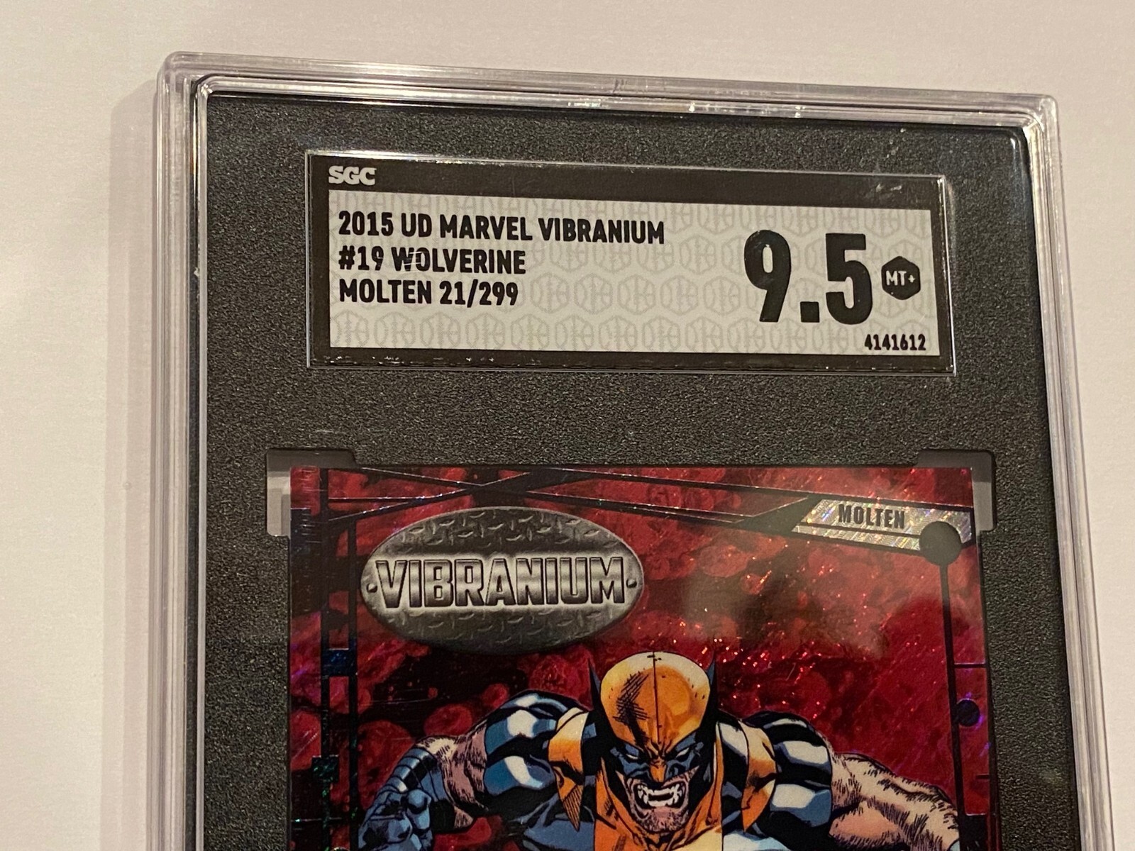 2015 Marvel Vibranium Molten #19 WOLVERINE Variant Sparkle 21/299 SCG 9.5 MT+