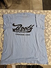 Old Booth Sound Advertising T-Shirt Cherokee Iowa MADE IN USA IS THIS FAMILY?