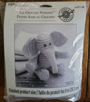 Loops & Threads Lil Crochet Friend Kit Elephant 