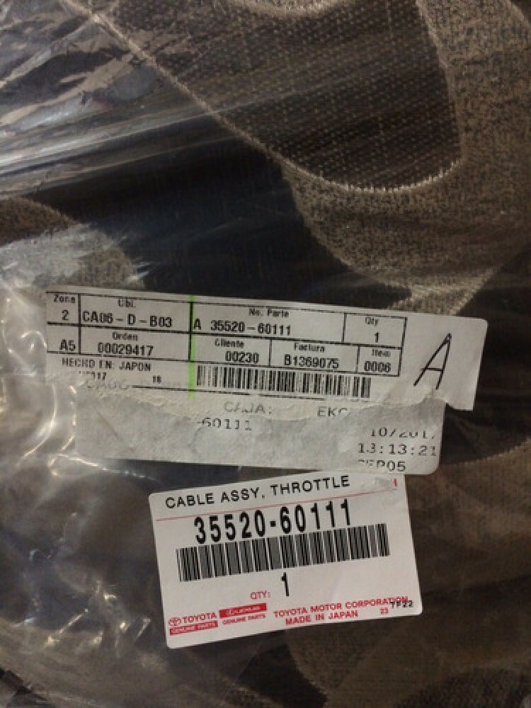 Toyota OEM 93-97 Land Cruiser 80 Throttle Cable FZJ80 FZJ100 35520