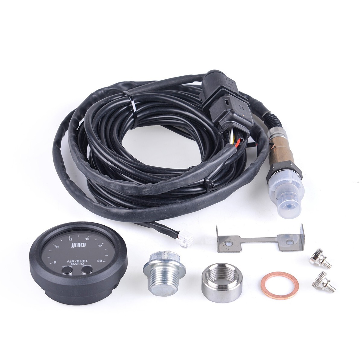 Wideband O2 Air Fuel Ratio Gauge Kit LSU 4.9 Oxygen Sensor 15 In Wire 4.3 Cm Decal For AEM From Intake Manifold - Price 436.64 - Foto 13