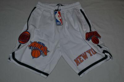 white knicks shorts