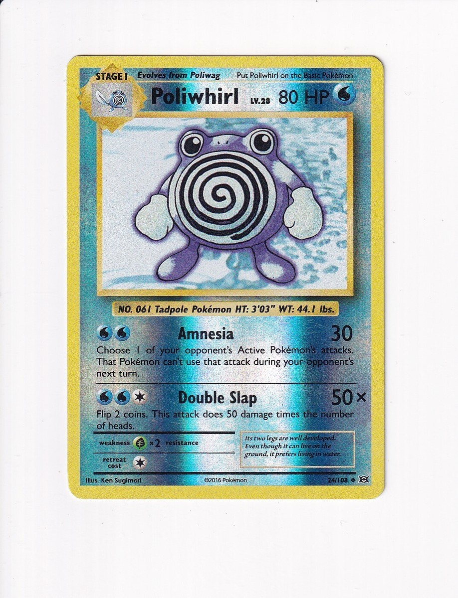 2016 POKEMON POLIWHIRL 24/108 REVERSE HOLO | eBay