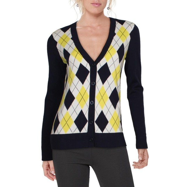 Fila Women's Navy \u0026 Yellow Argyle 