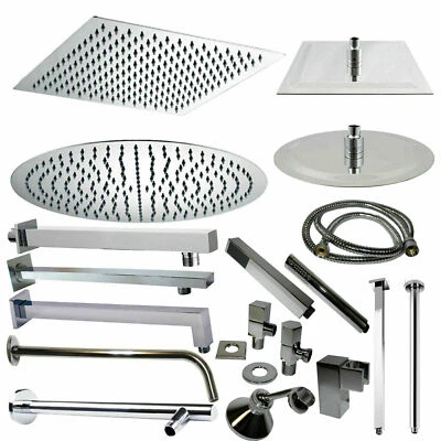 ANDREAS DELL® Duschkopf Edelstahl Kopfbrause Regendusche Regenbrause Brausekopf Duscharm V304