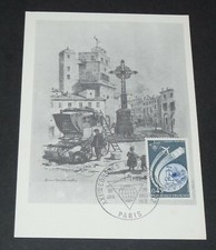 CARTE POSTALE 1er JOUR 01-07 1972 XXIe CONGRES IPTT PARIS TELEGRAPHE BAILLY