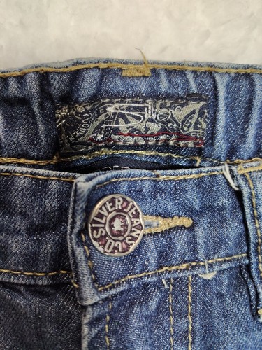 Silver Fred 1034 Jeans Co. Triple 5 Girls Size 16 Adjustable Waist Straight Leg - Picture 5 of 7
